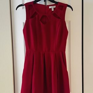 Burgundy Midi Bell Shaped Dress